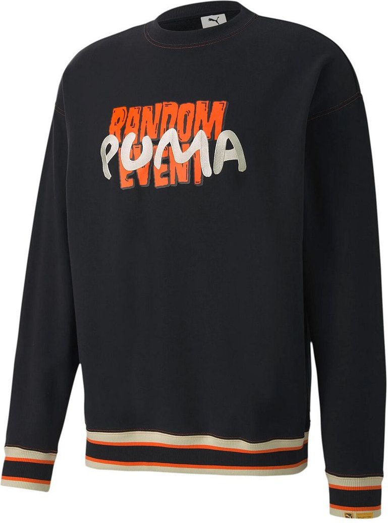 Puma x Rdet Randomevent Langarm Crew Hals Herren Schwarze Pullover 596663 01