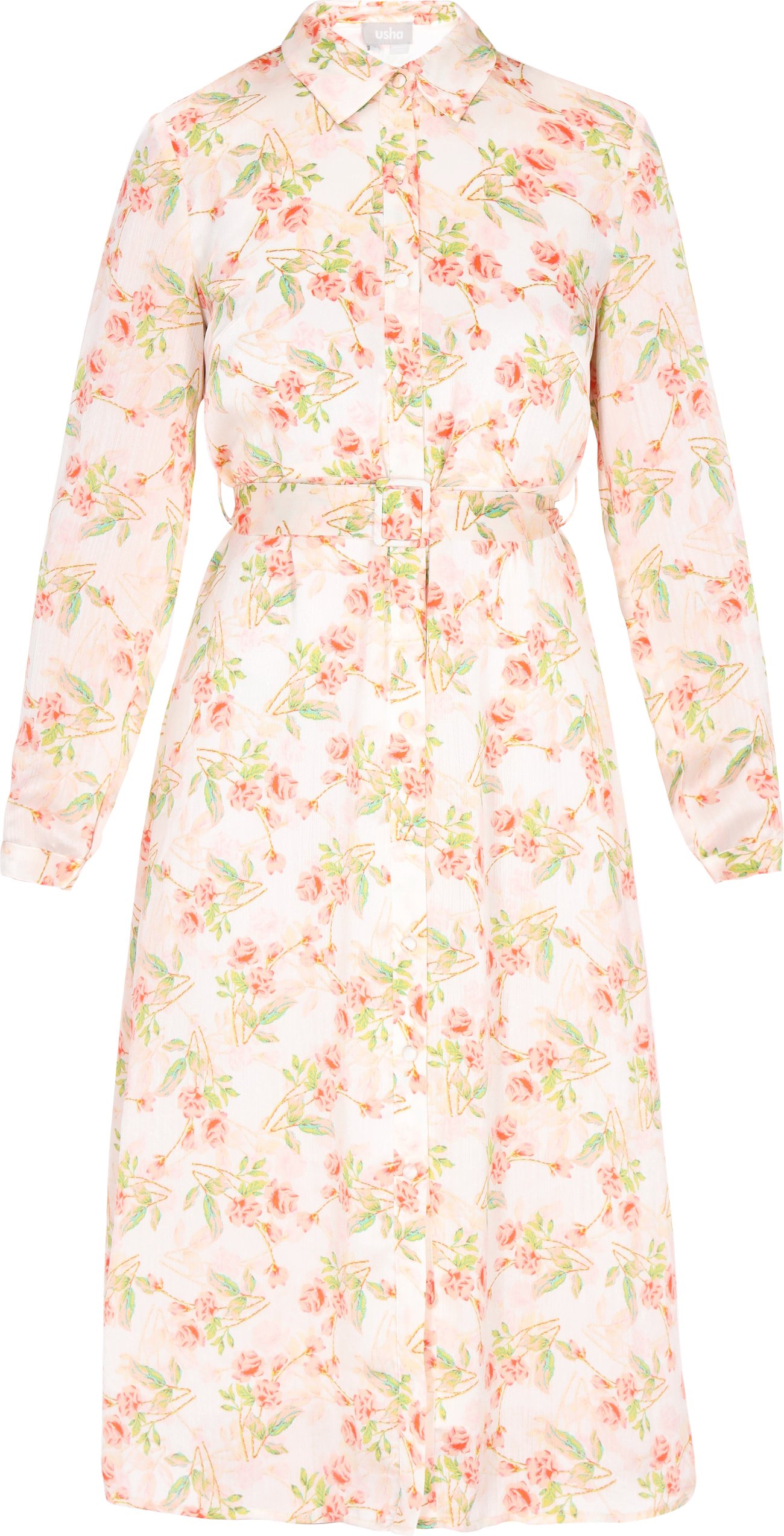 usha Kleid Frauen cremeweiß mehrfarbig