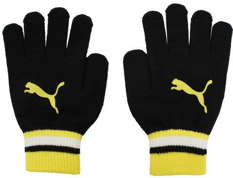 Puma Cat Logo Herren Schwarz/Gelb Handschuhe