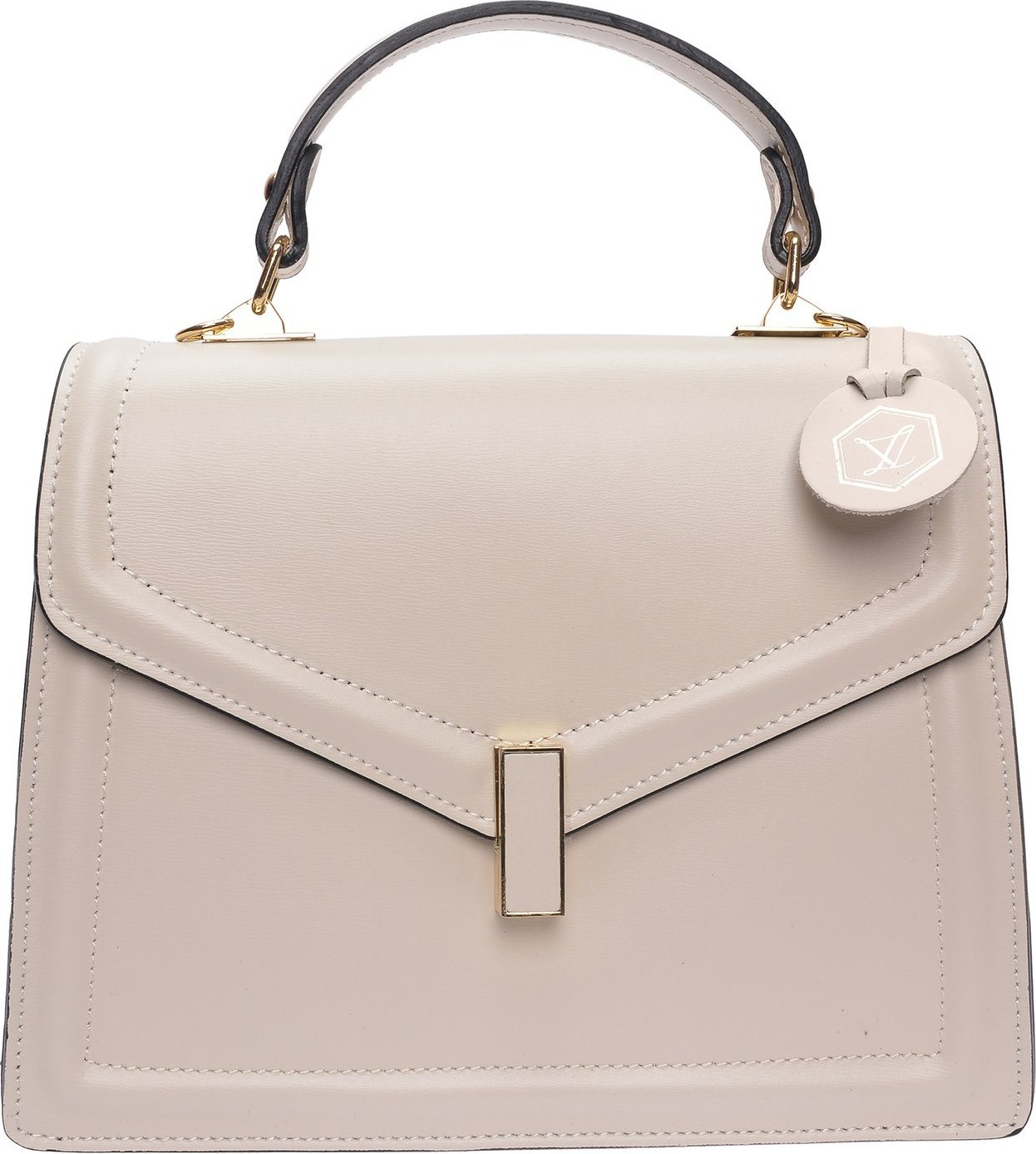 Luisa Vannini Beige Rindsledertasche