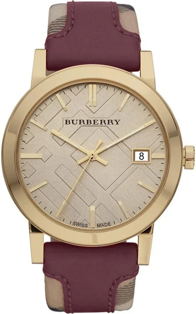 Burberry BU9017 Damenuhr The City Check Goldgehäuse Damenuhr
