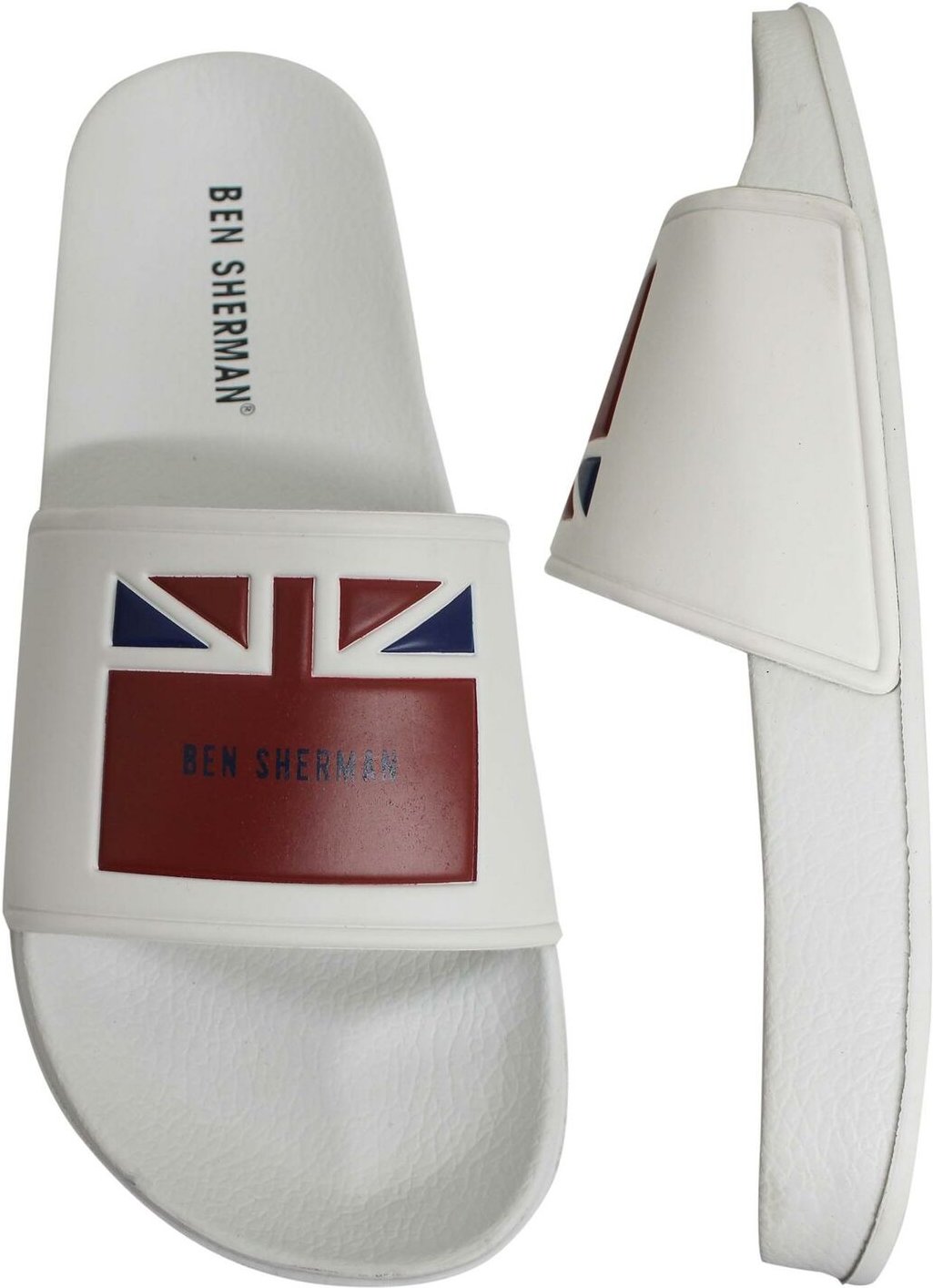 Ben Sherman Jet Mens White Sliders