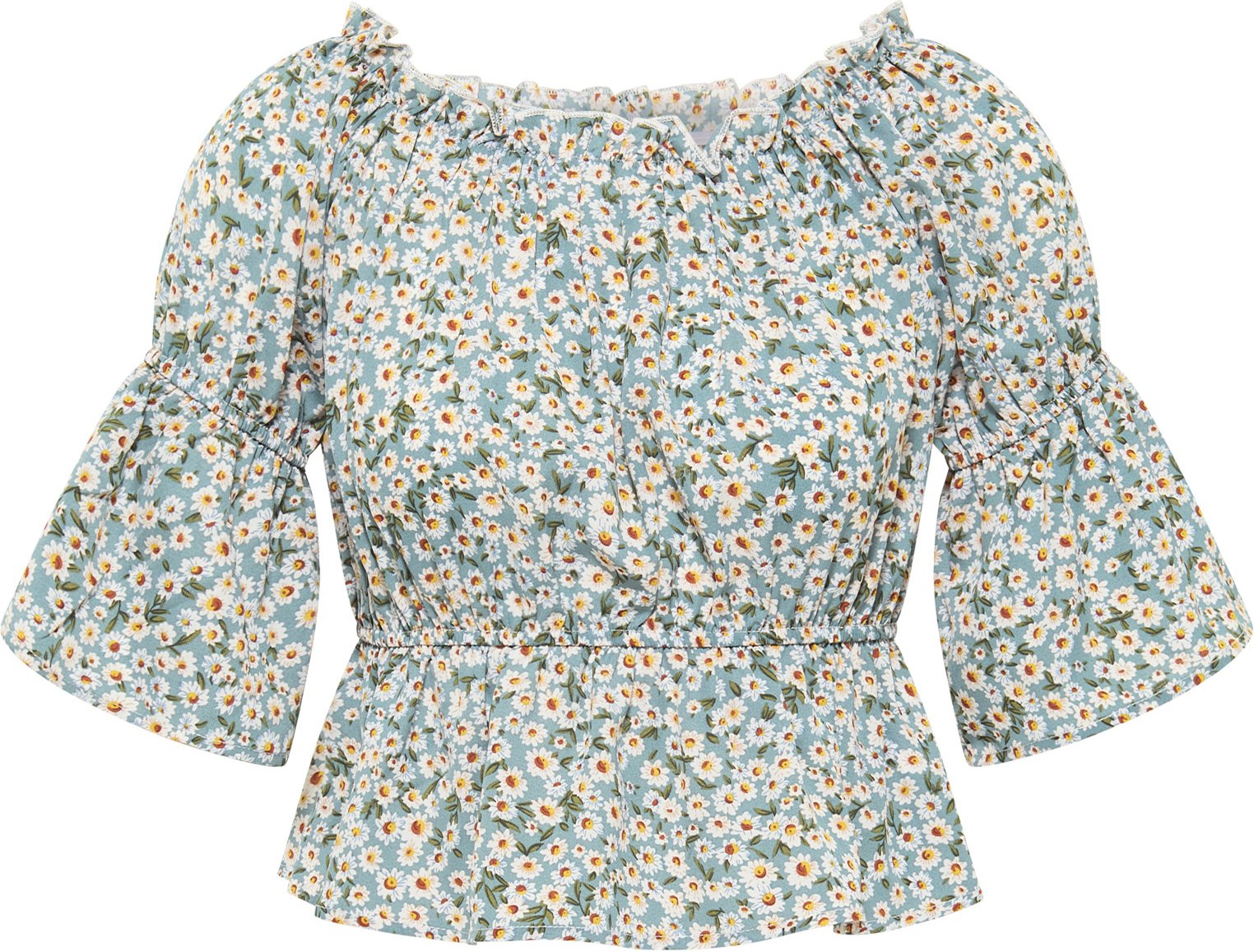 Mymo Bluse Damen Blau Mehrfarbig