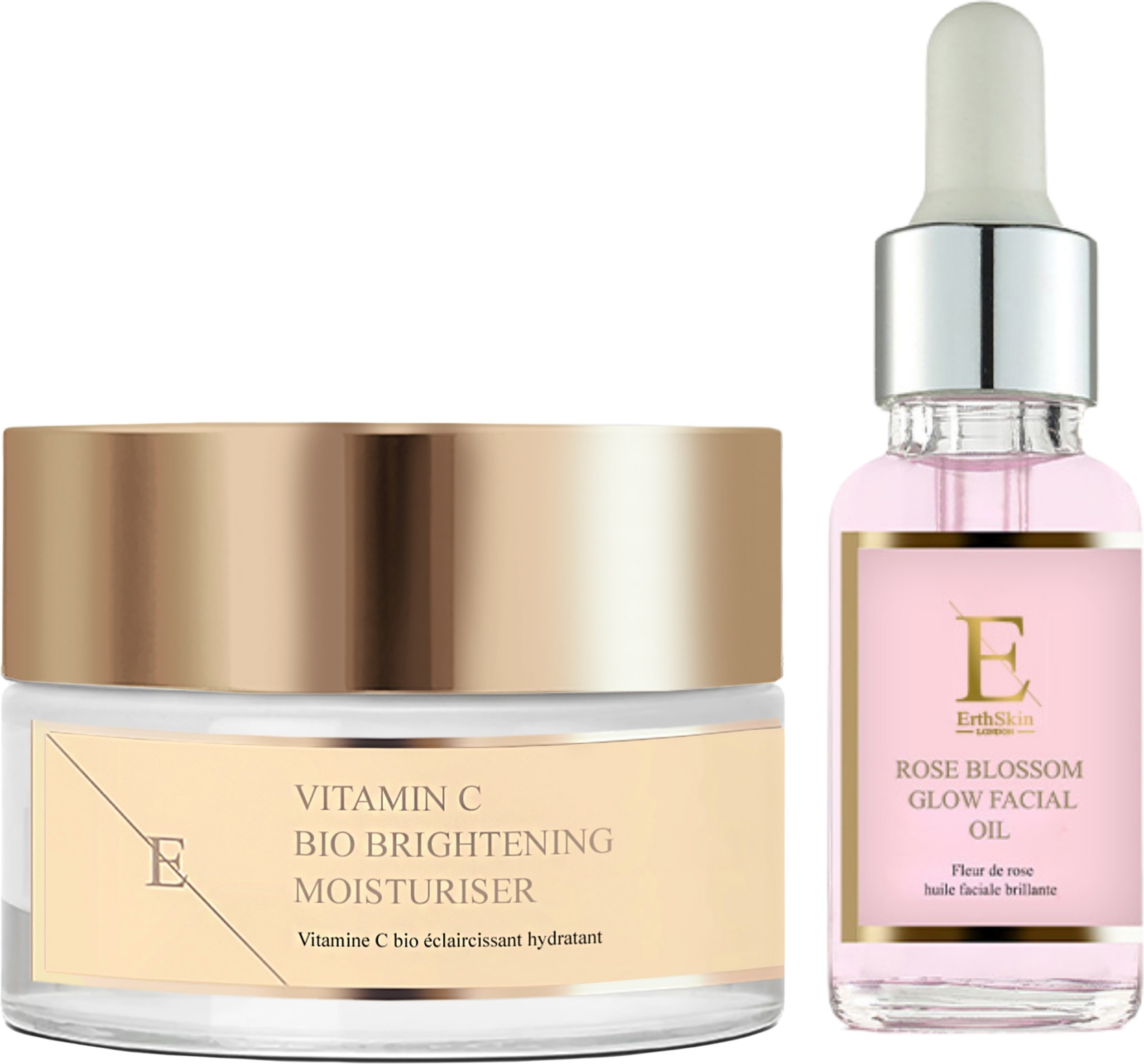 Rose Blossom Glow Facial Oil 30ml + Vitamin C Bio Brightening Moisturiser 50ml