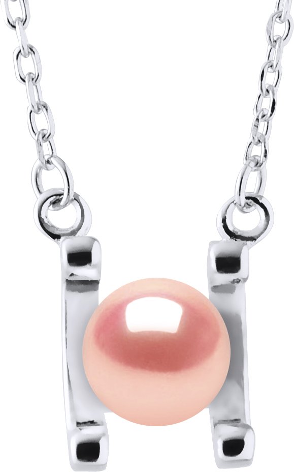 SYMBOL Halskette Süßwasserperle 7-8mm Rose 925