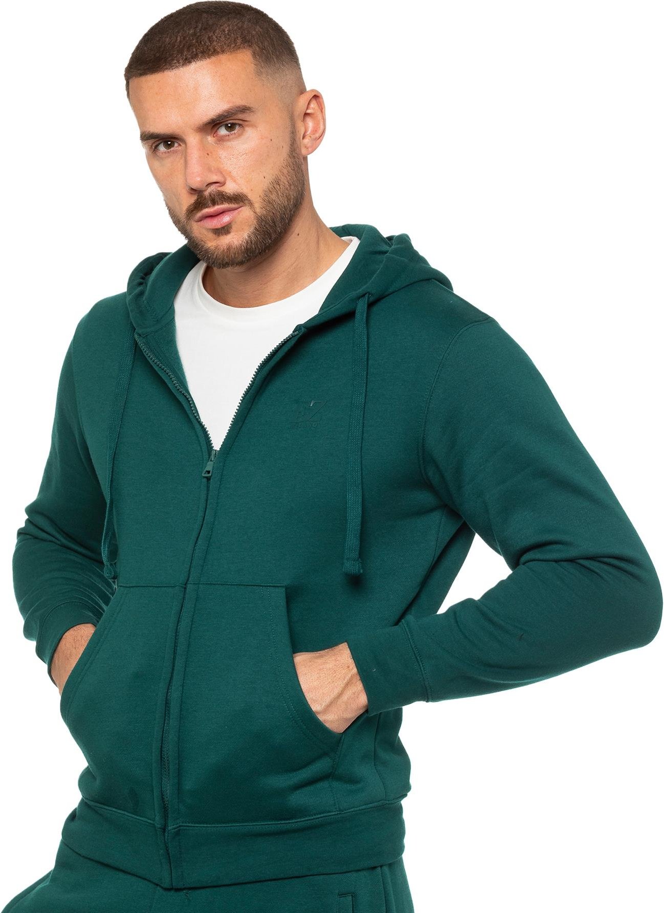 Enzo | Herren Zip Hoodie - Grün