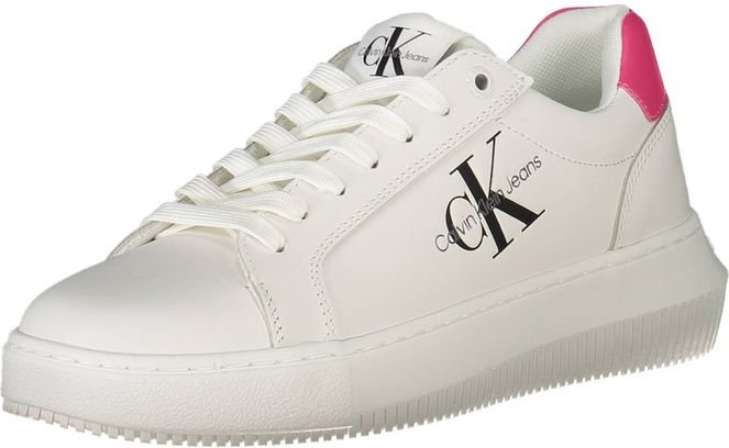 Calvin Klein Weiße Leder Damen Sneaker