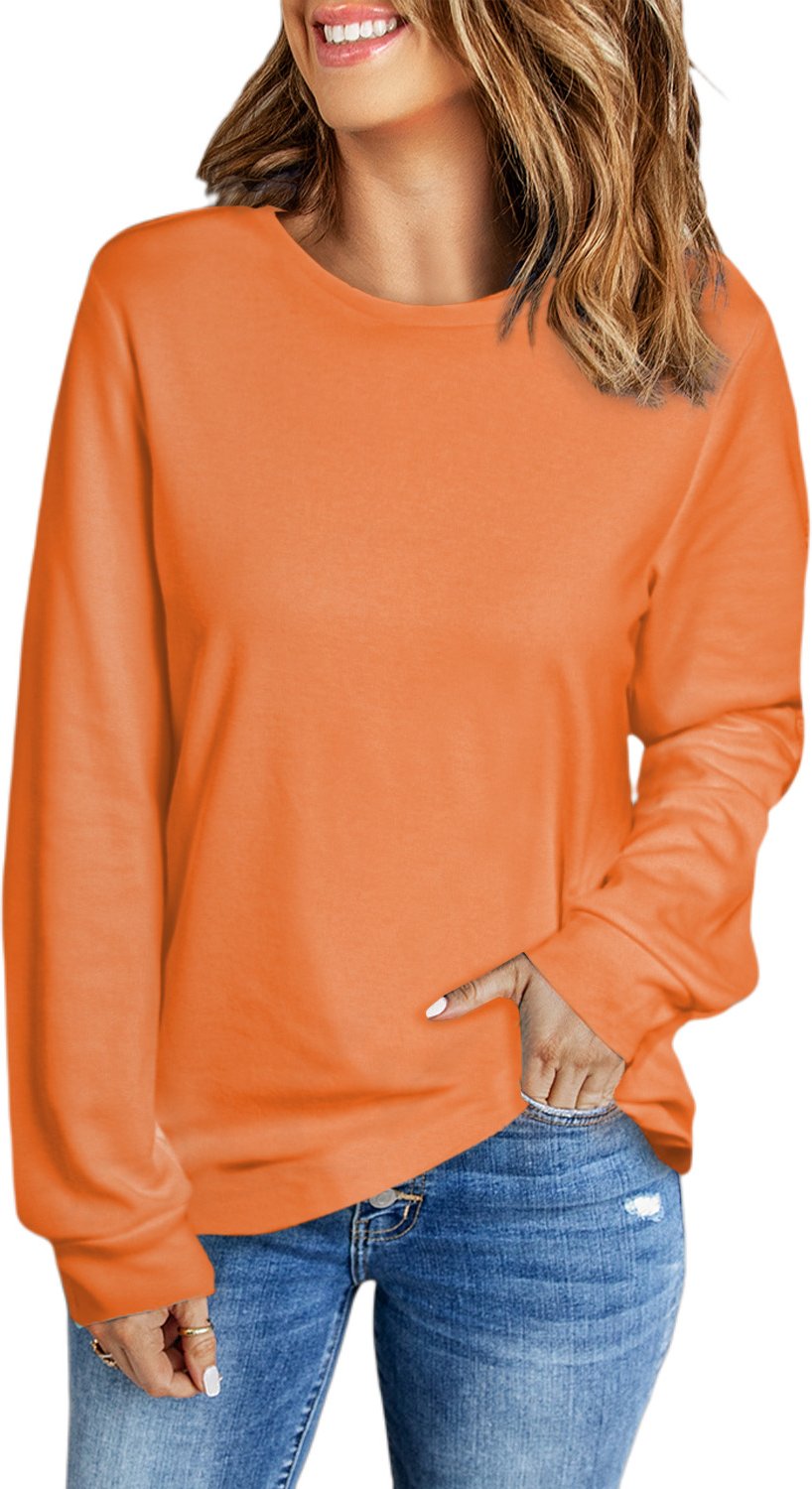 Orange Langarm-Pullover Sweatshirt