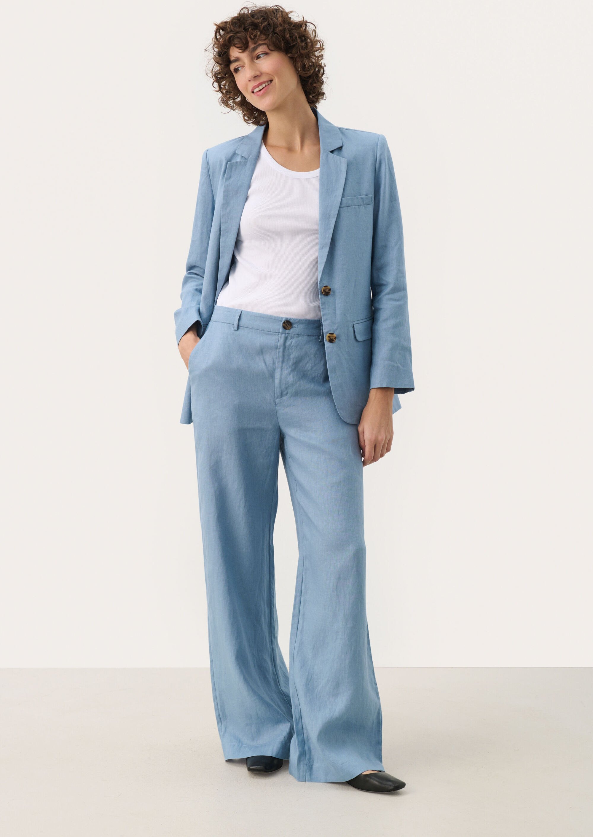Thumbnail - Casual Hose Classic fit Faded Denim blue