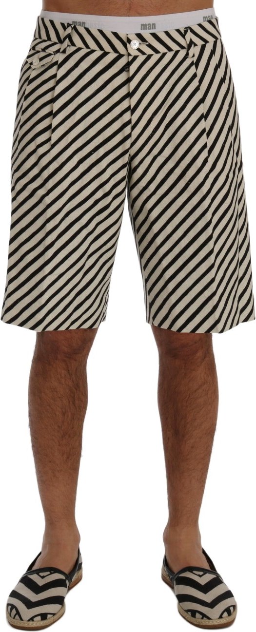 Diagonal gestreifte Shorts Sommerresort