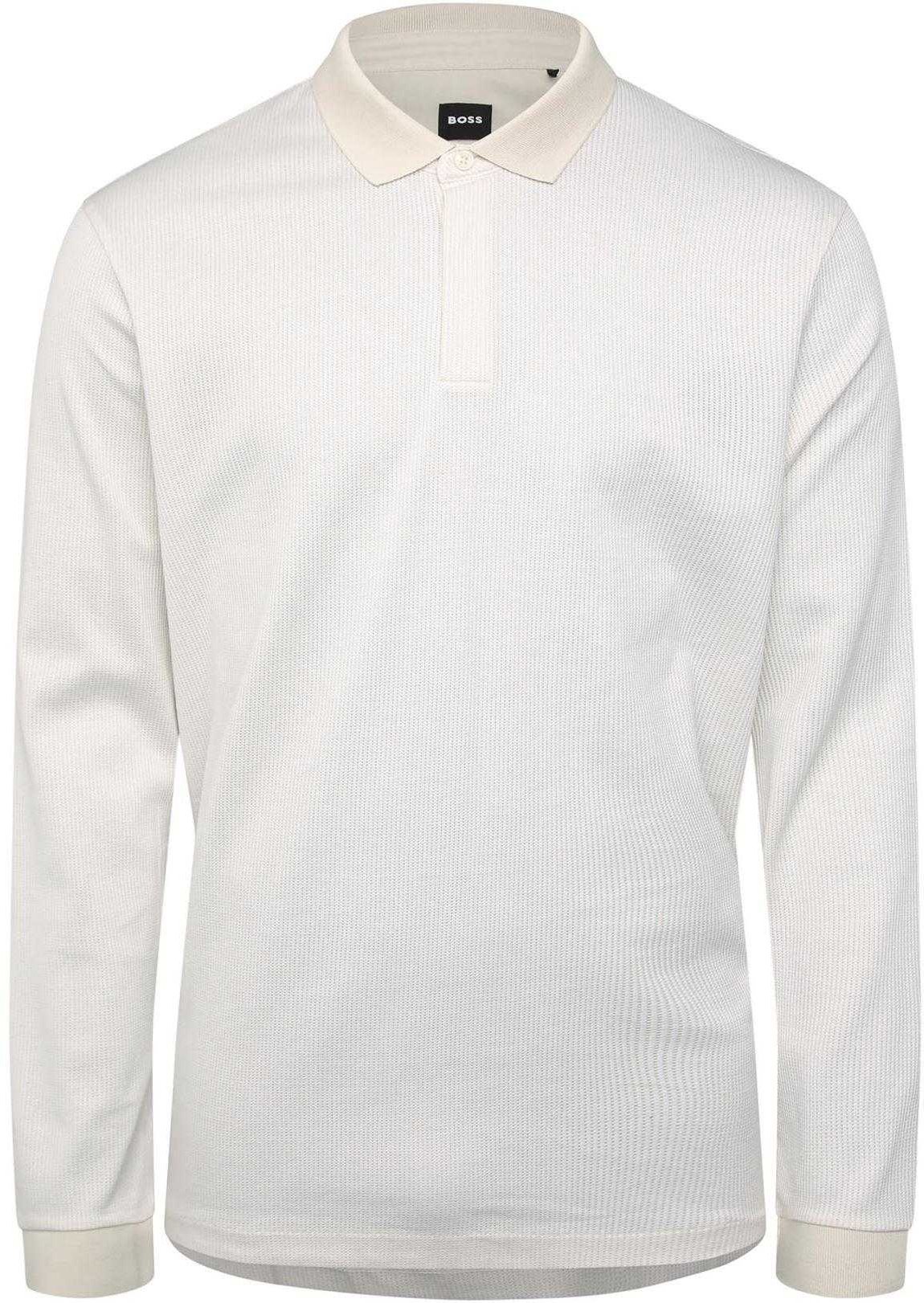 Hugo - "H-Pado 431" Poloshirt für Herren, Langärmlig (Weiß)