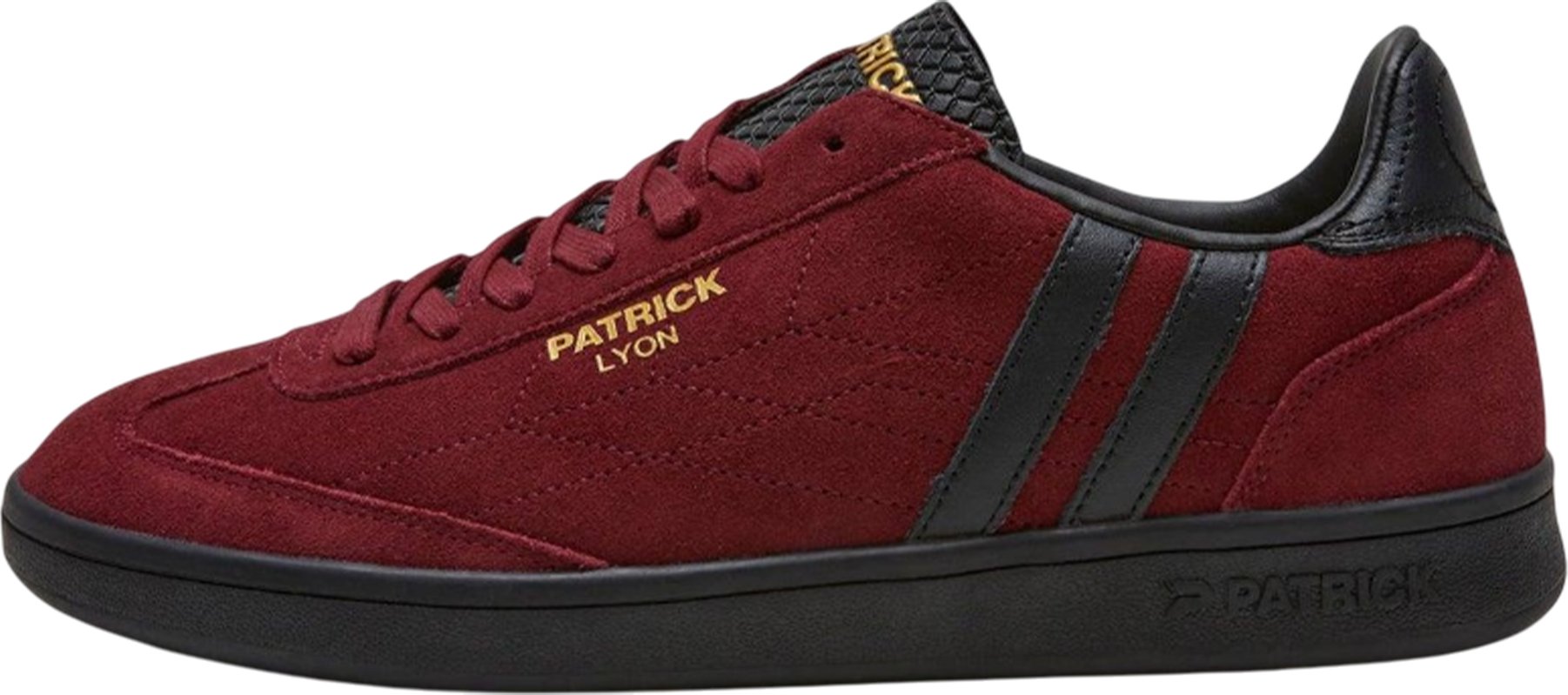 Patrick - "Lyon" Sneaker für Herren, Wildleder, Cupsohle (Burgunderrot/Schwarz)