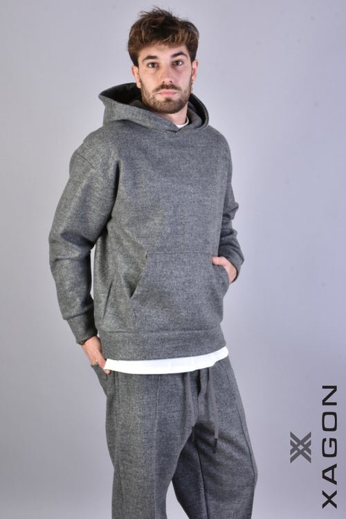 Xagon Sweatshirt Hoodie Herren Grau
