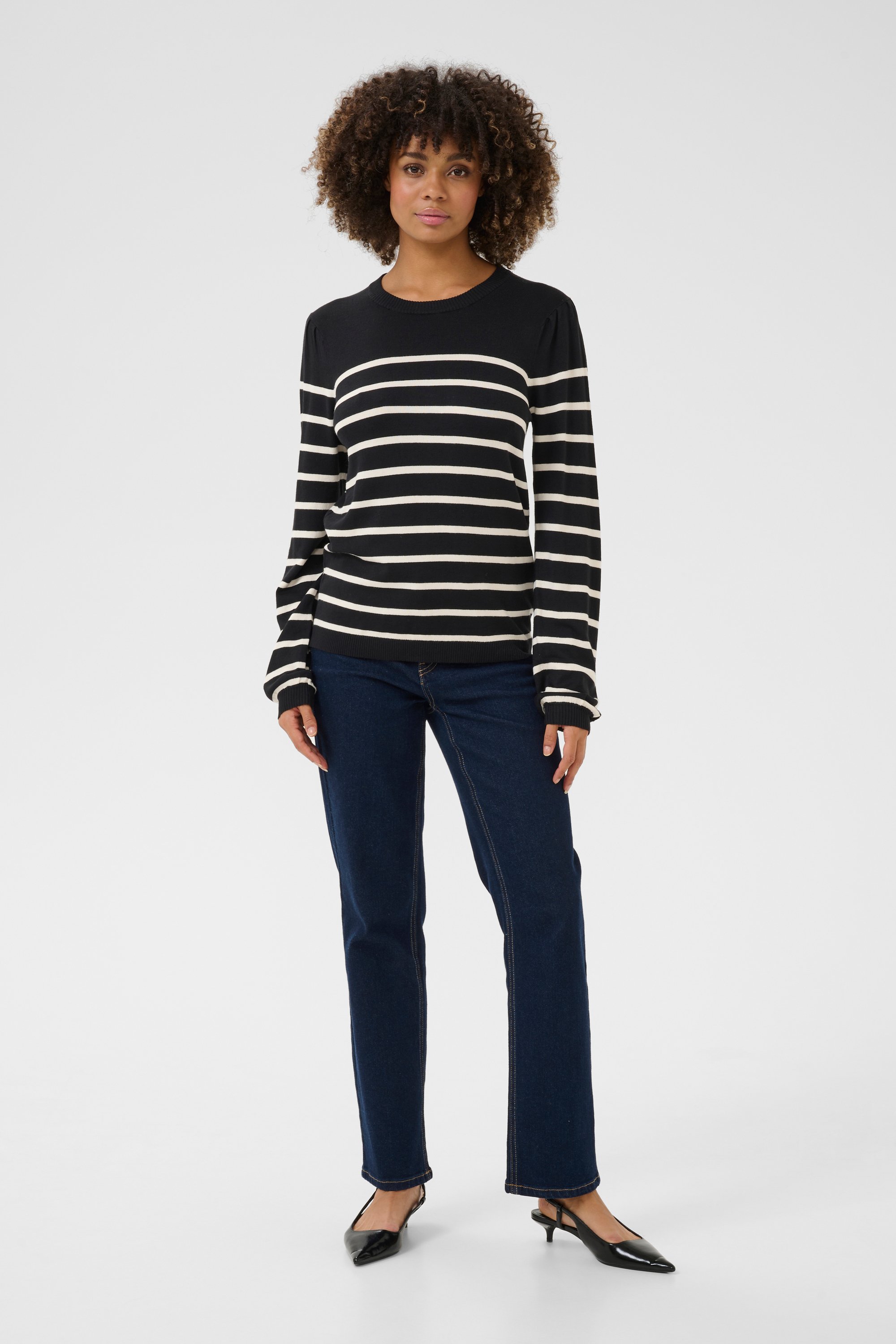 Strickpullover Relaxed fit black offwhite