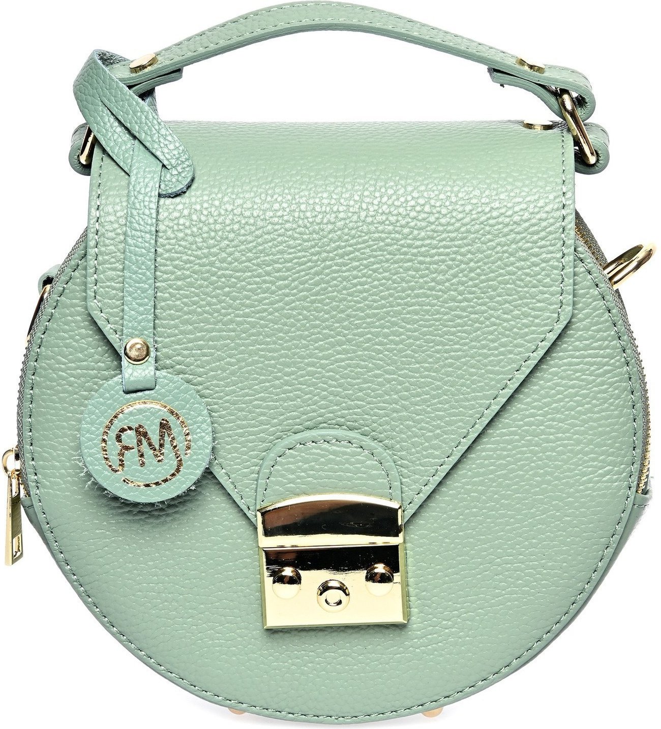 Roberta M Grün Rindsledertasche