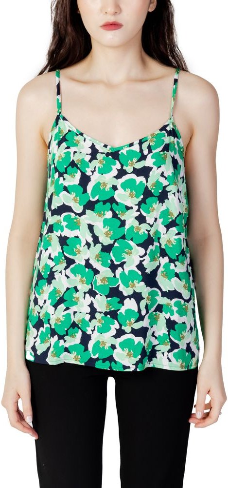 Blumen-Cami-Top Ärmellos V-Ausschnitt