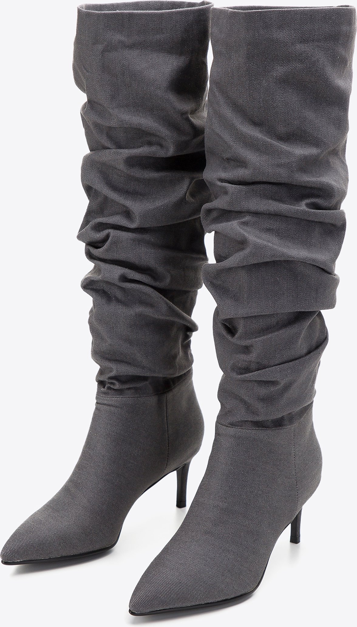 Wittchen Damen-Jeansstiefel mit Stilettoabsatz, Dunkelgrau