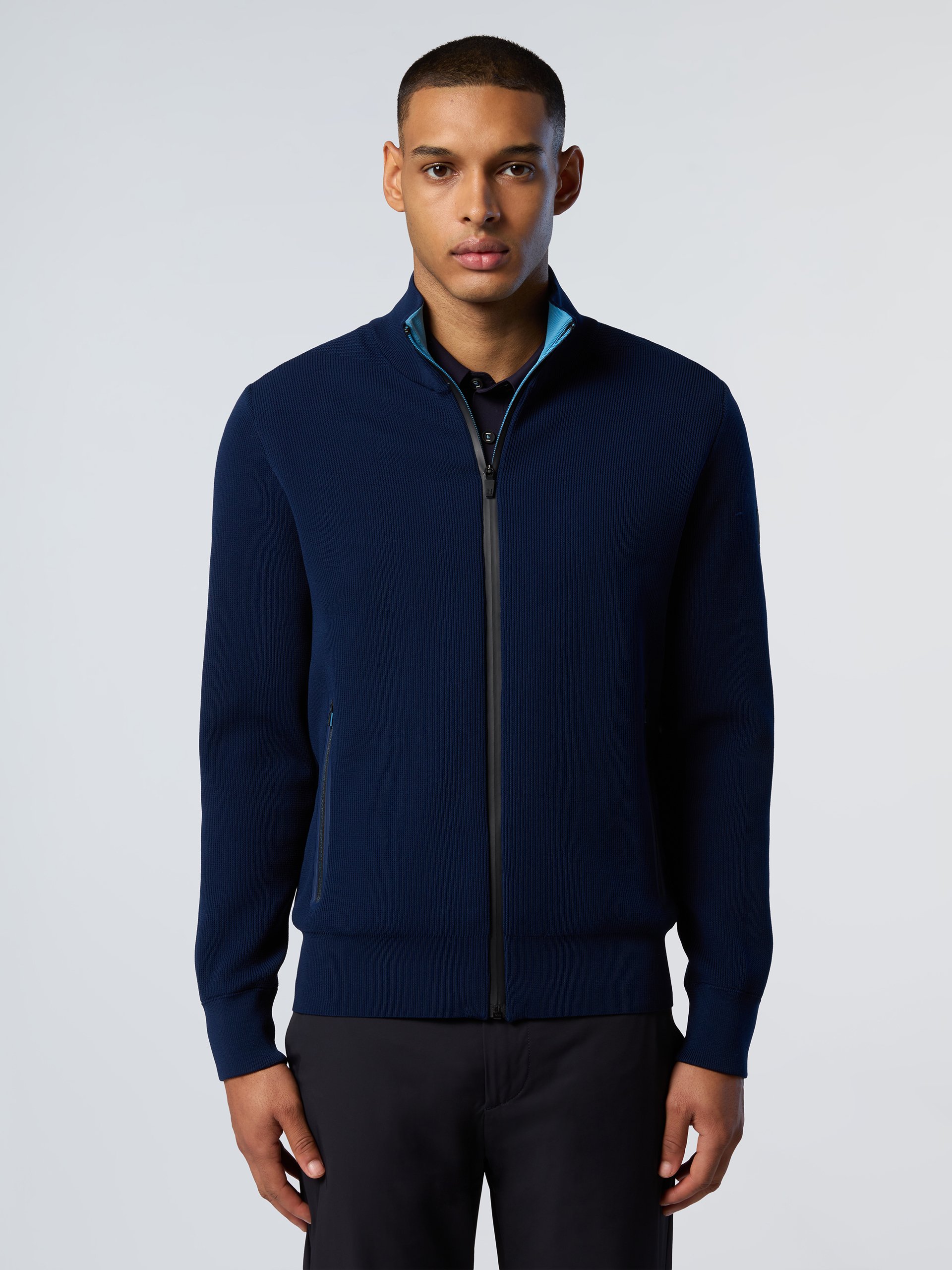 North Sails Pullover Technischer Strick mit durchgehendem Reißverschluss