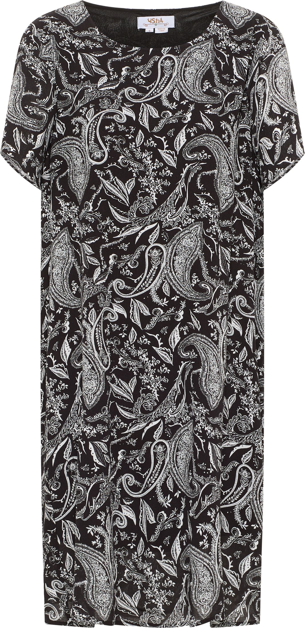 usha Kurzarmkleid Damen schwarz weiss