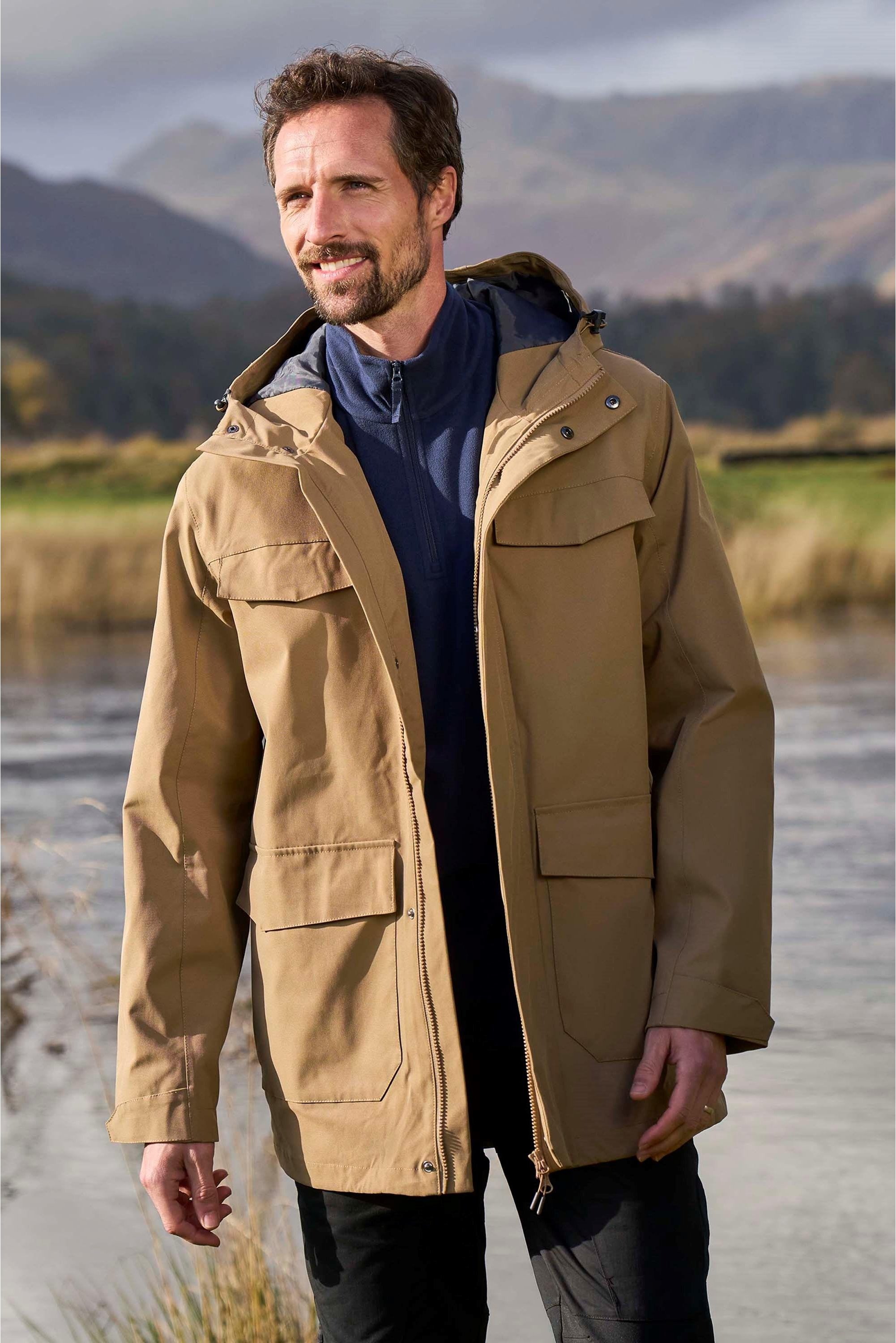 Mountain Warehouse - "Rushes" Jacke, wasserfest für Herren (Hellbraun)