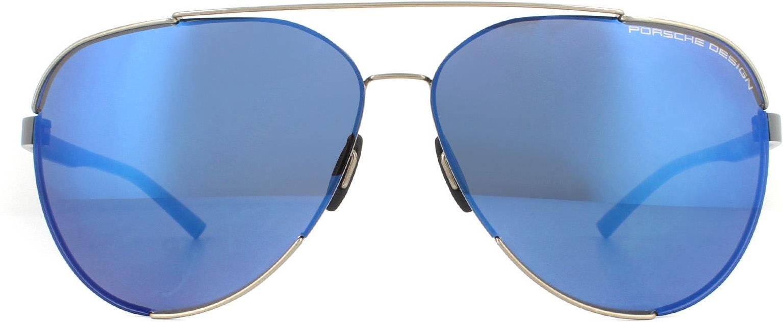 Porsche Design Sonnenbrille P8682 D Gold Blau Silber Spiegel