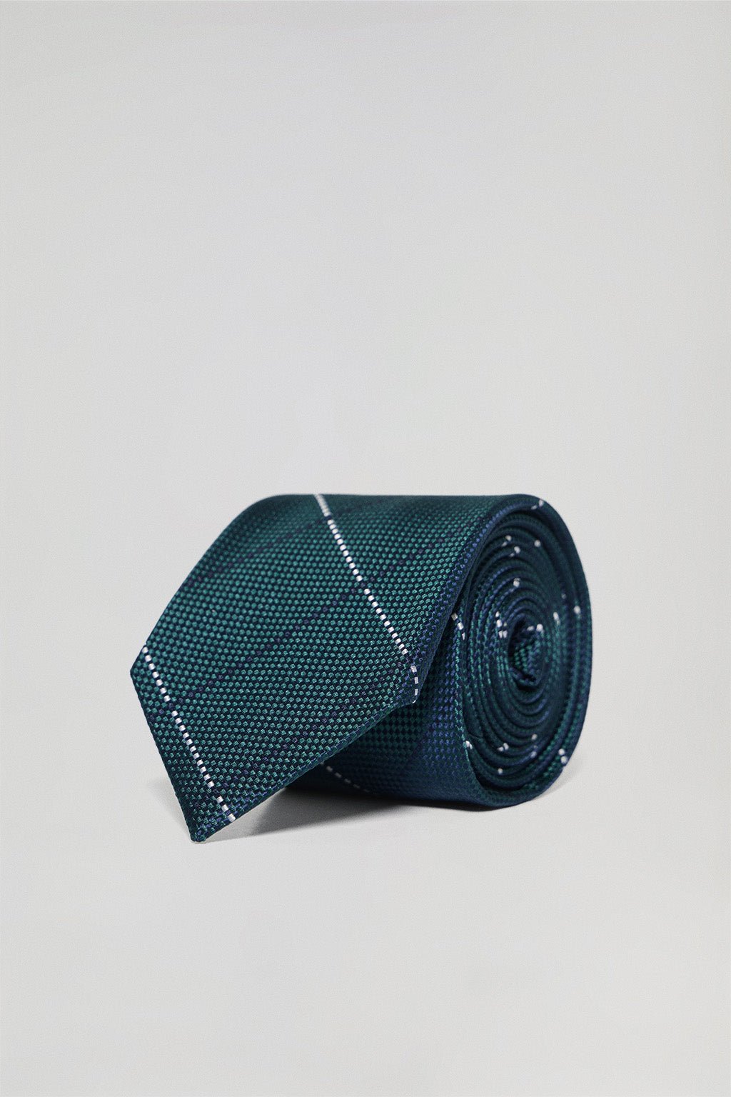 Seidenkrawatte mit Rautenmuster und Polo Club Logo