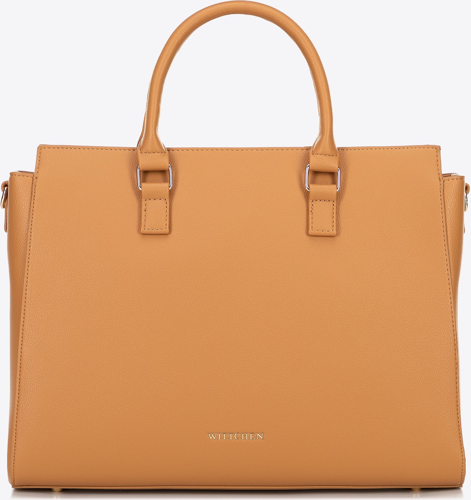 Wittchen Damen-Laptoptasche, 17 Zoll, Hellbraun, Kunstleder, Öko-Leder