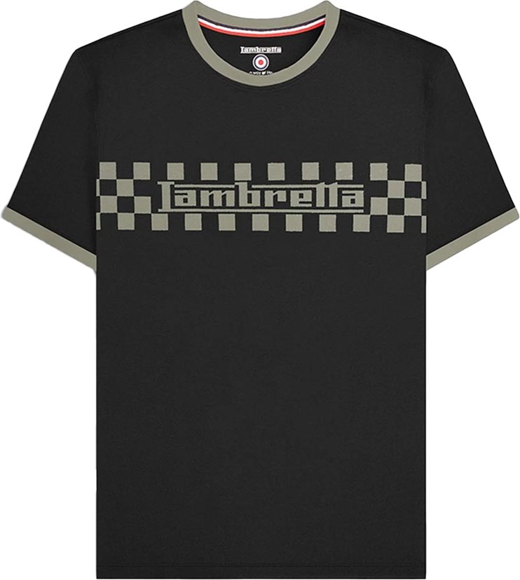 Lambretta - T-Shirt für Herren, Zweifarbig (Schwarz)