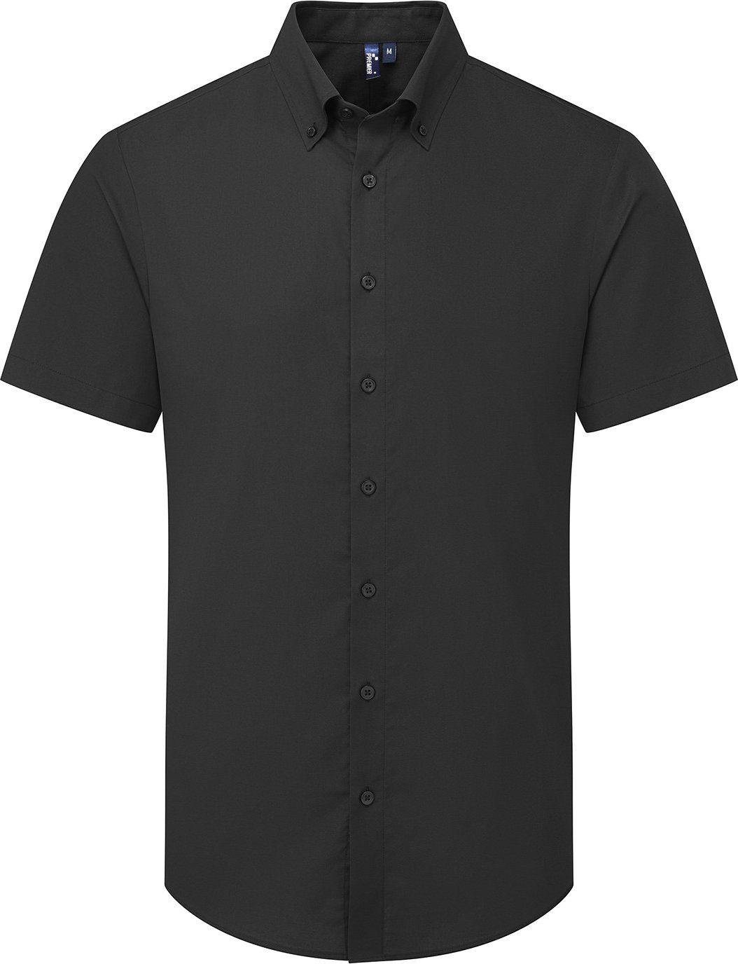 Premier - "Supreme" Formelles Hemd für Herren kurzärmlig (Schwarz)