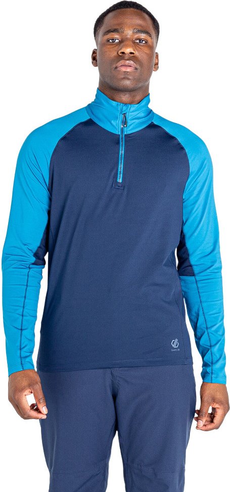 Dare 2B Mens Fuser Core Stretch Half Zip Thermal Top (Nightfall Navy/Dark Methyl Blue)