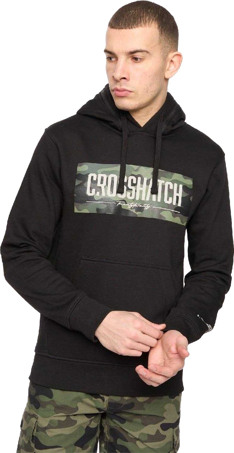 Crosshatch - "Camtort" Kapuzenpullover für Herren/Damen Unisex (Schwarz)