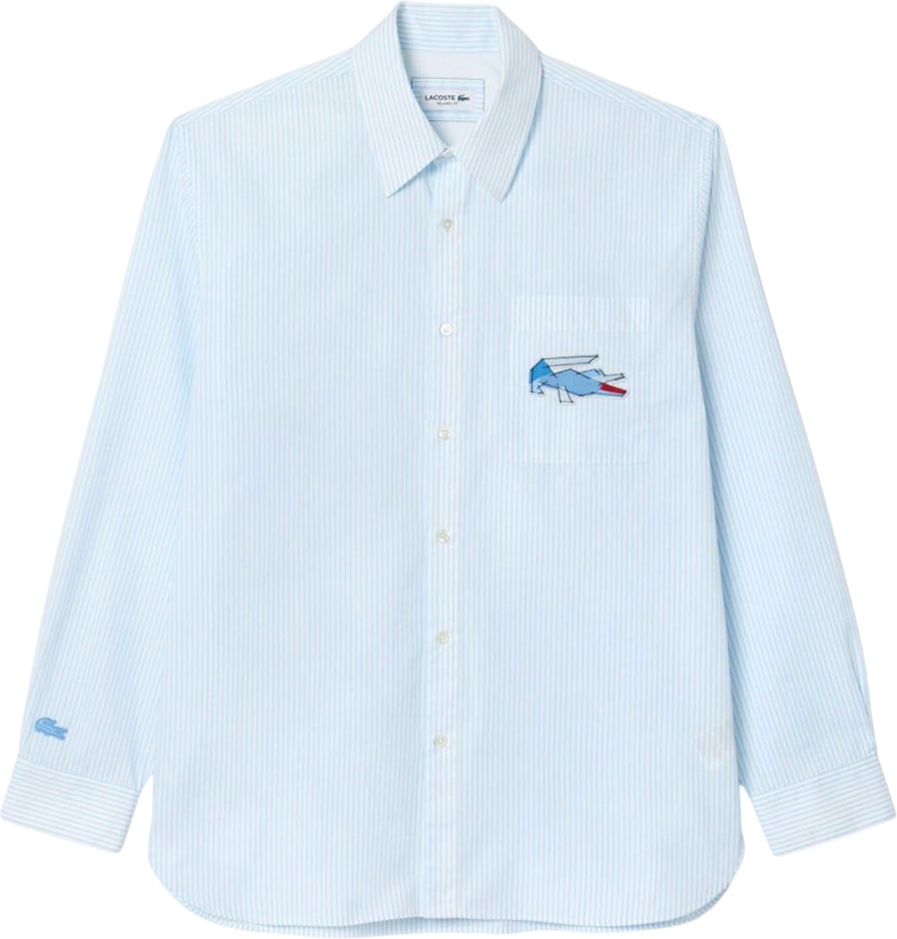 Thumbnail - Lacoste - Abzeichen Hemd für Herren leger (Blau/Weiß)