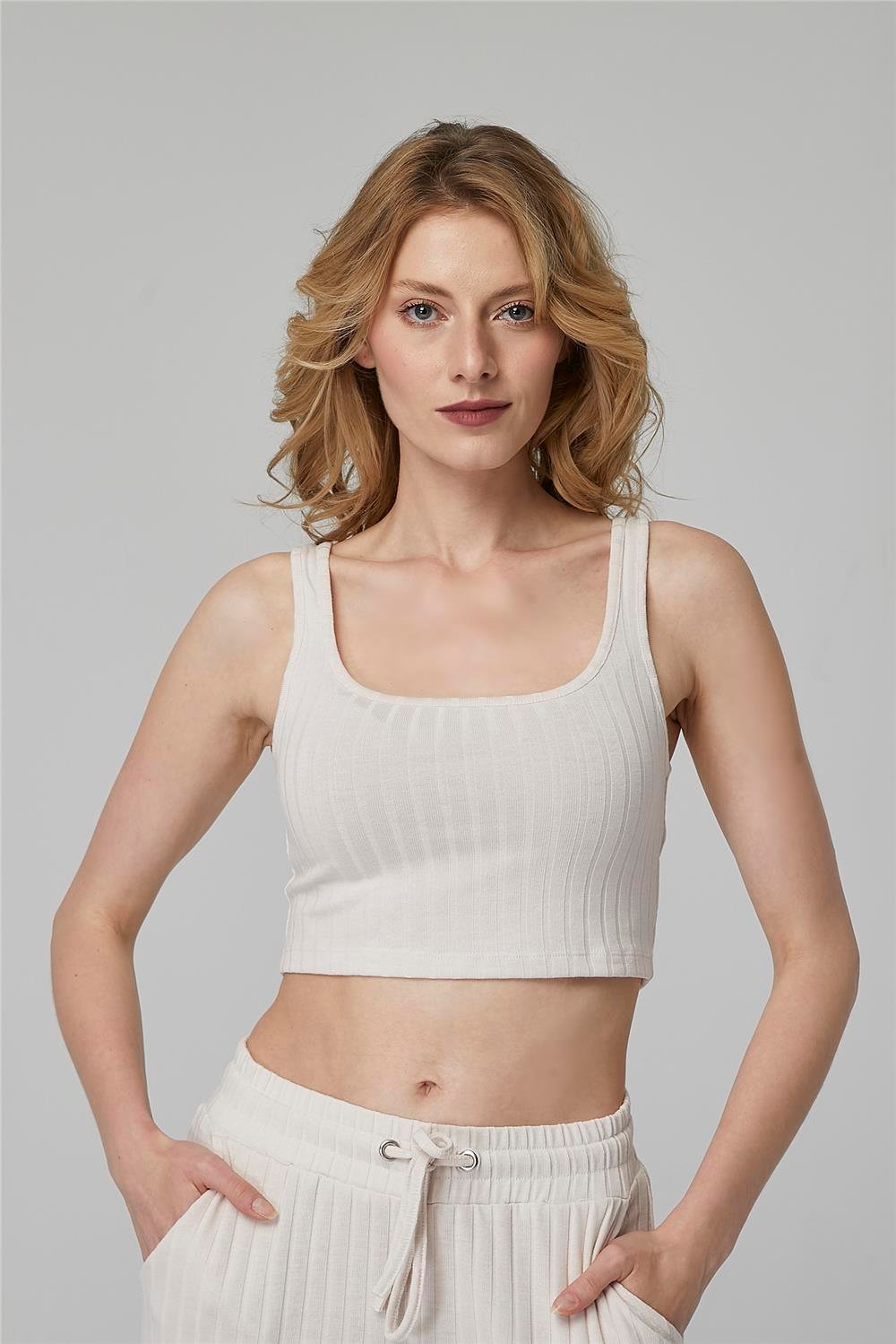 Oben Dicker Träger Crop Top