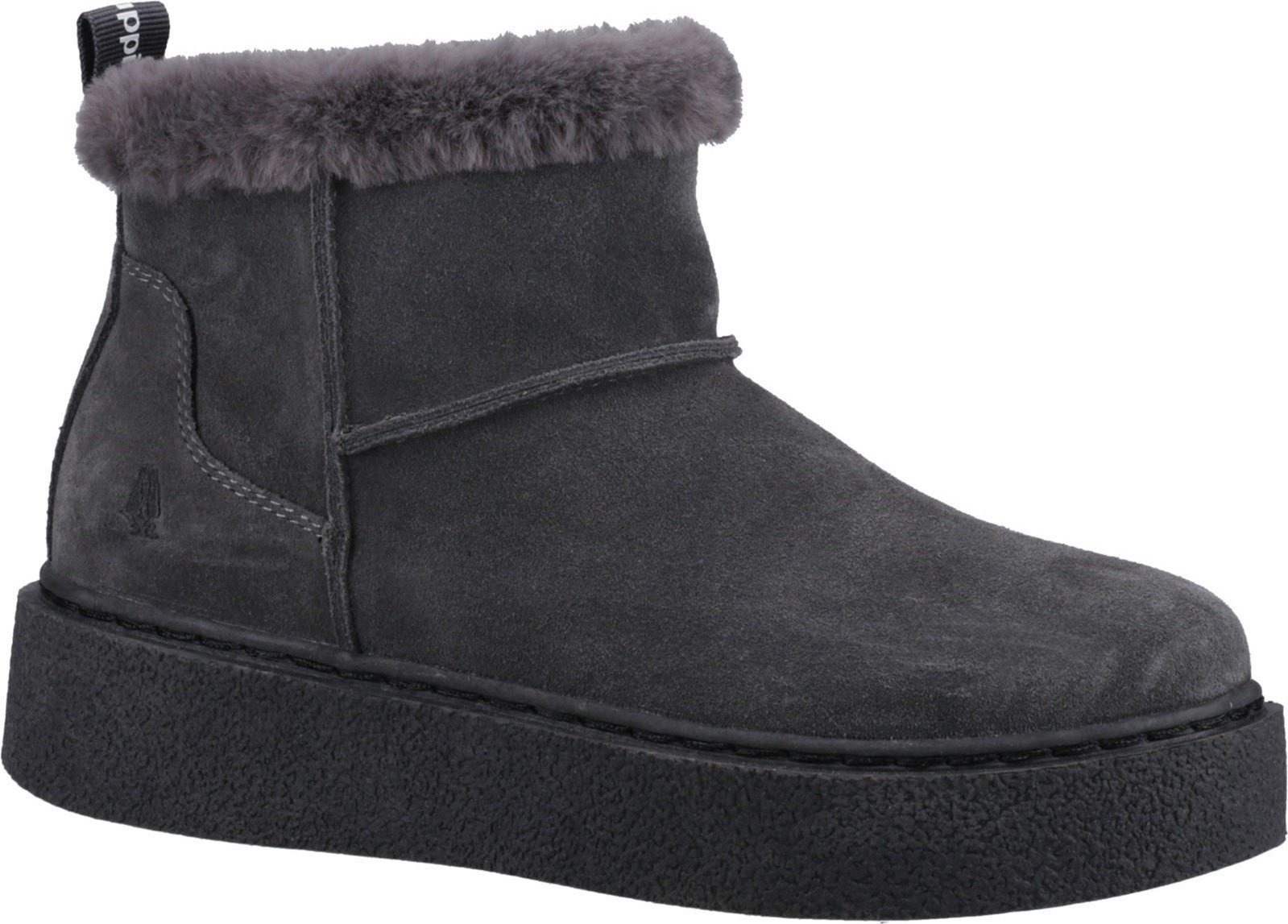 Thumbnail - Hush Puppies Becca Damen Wildleder Winter Stiefeletten in Kohlefarben