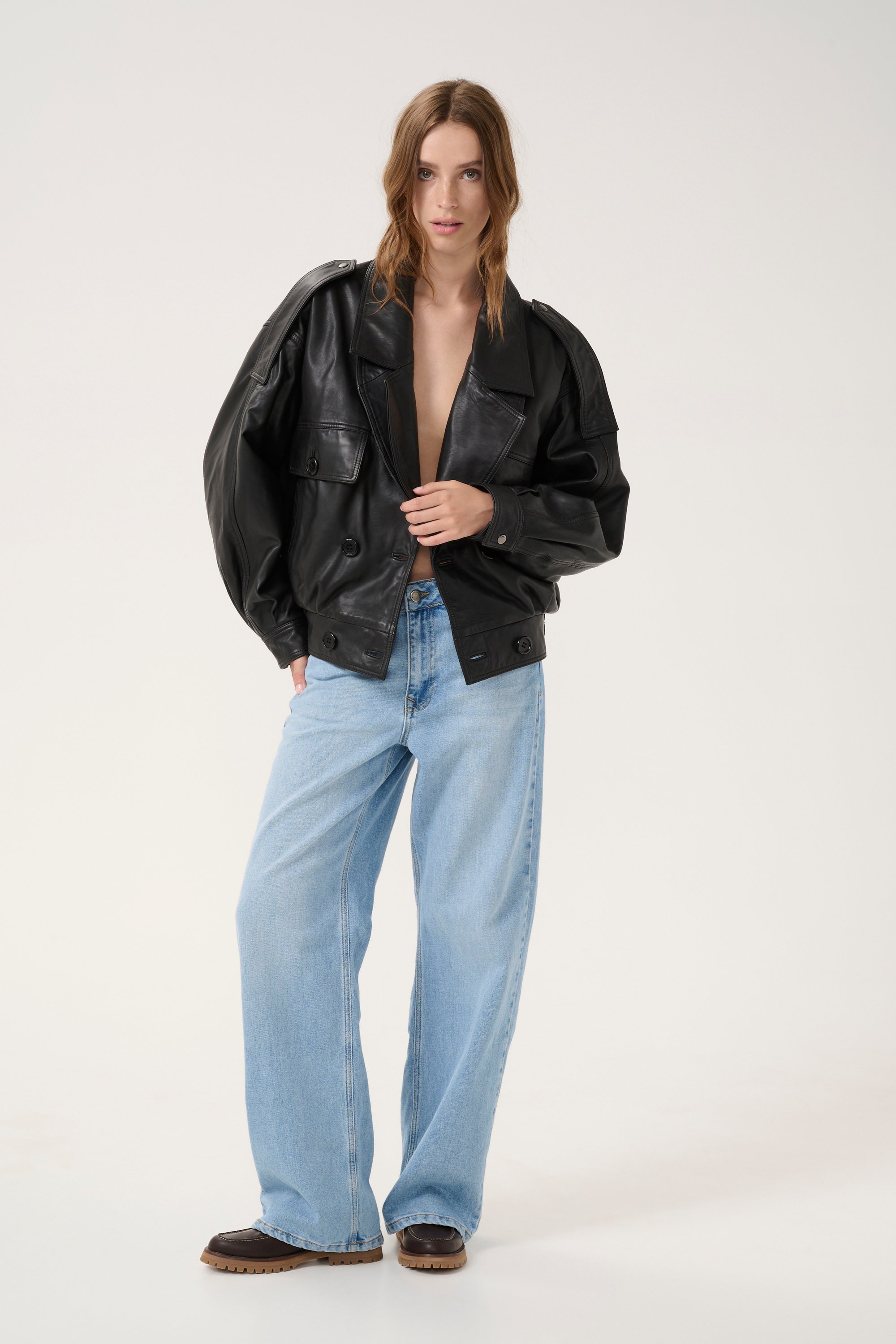 Lederjacke JackieMW Loose fit black