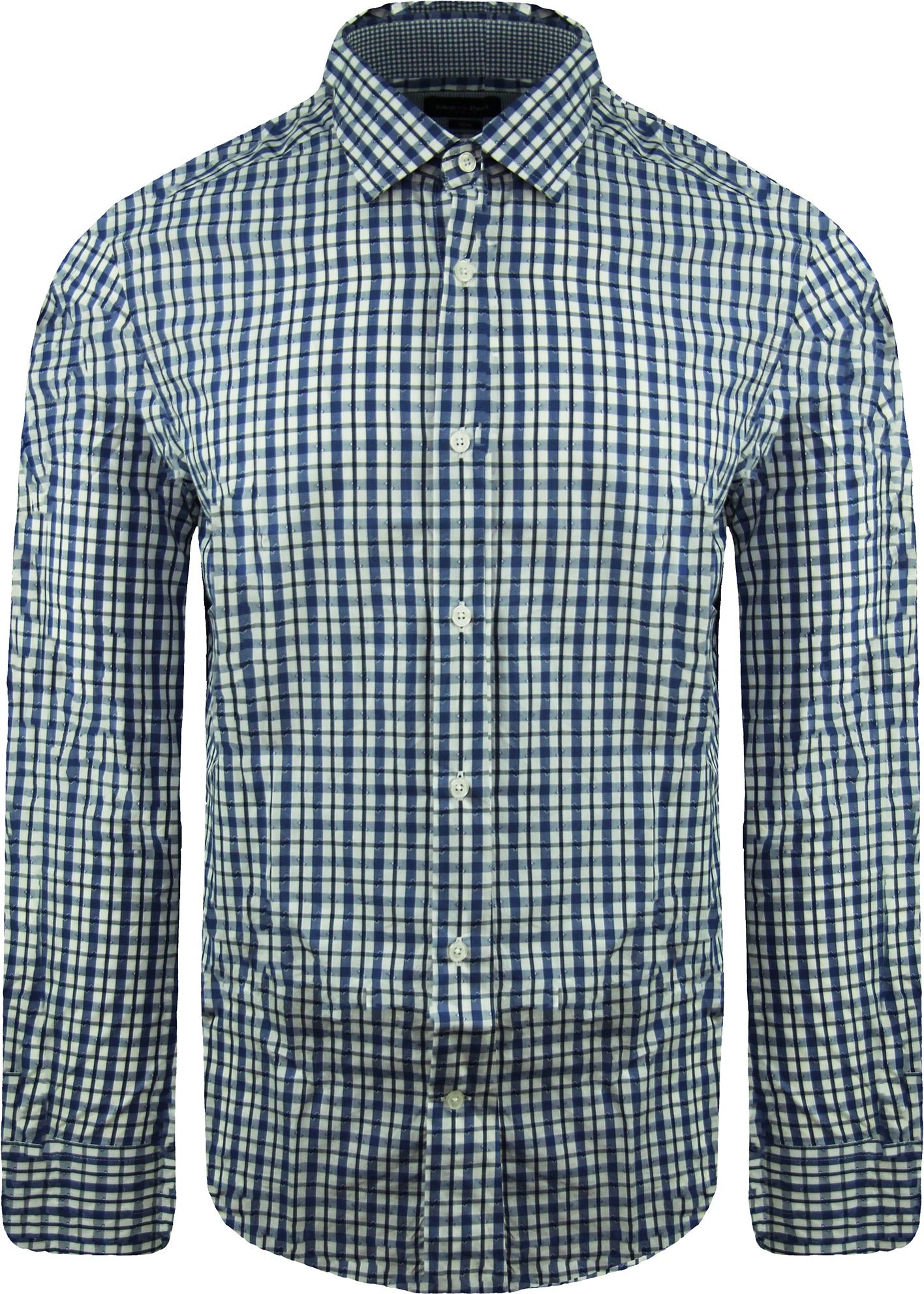 Eden Park Paris Slim Herrenhemd Blau/Weiß