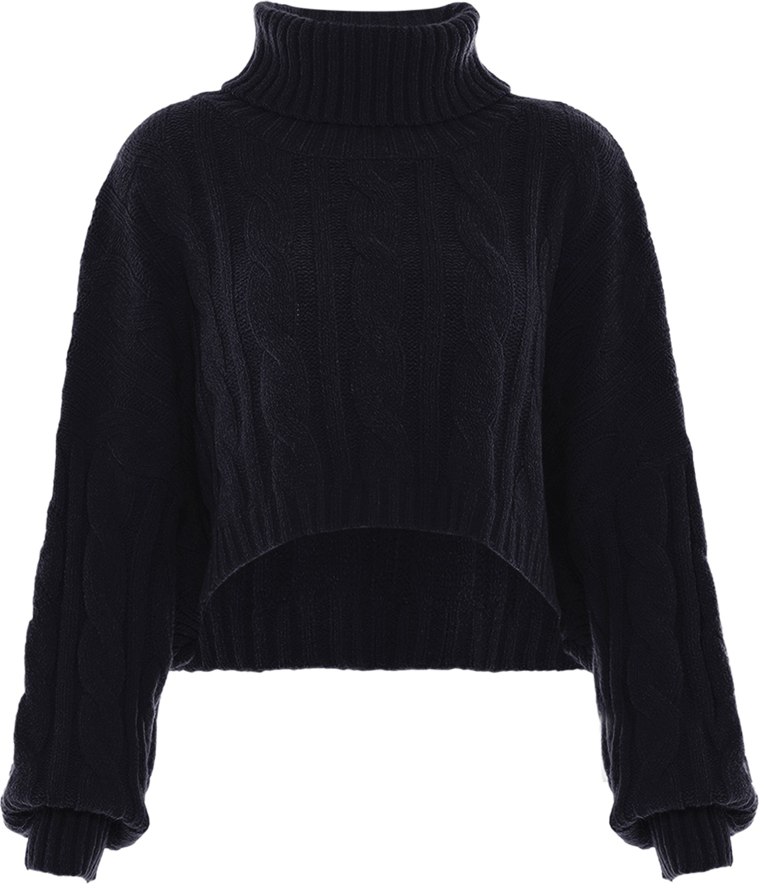 Mymo Rollkragenpullover Damen schwarz