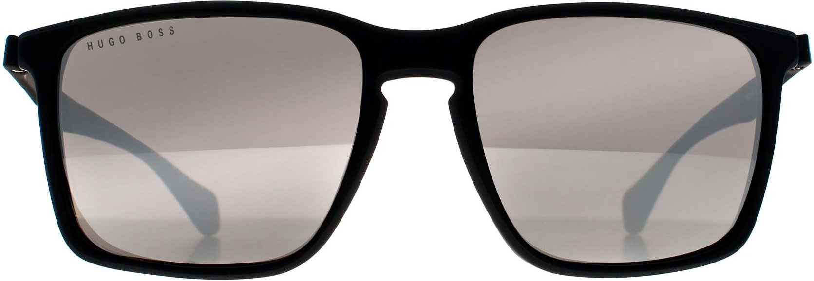 Hugo Boss Rectangle Mens Black Grey Mirror BOSS 1114/S