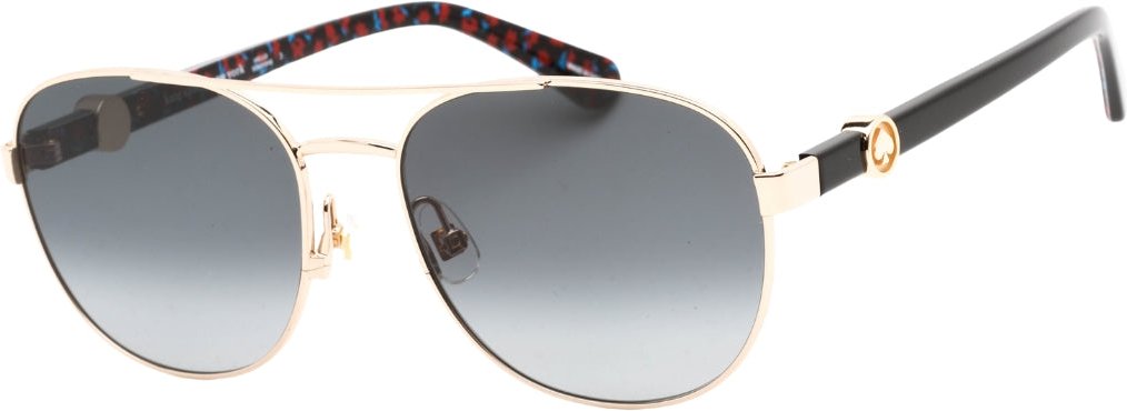 Kate Spade - Raglan-Sonnenbrille mit Goldrahmen und grau getönten Gläsern