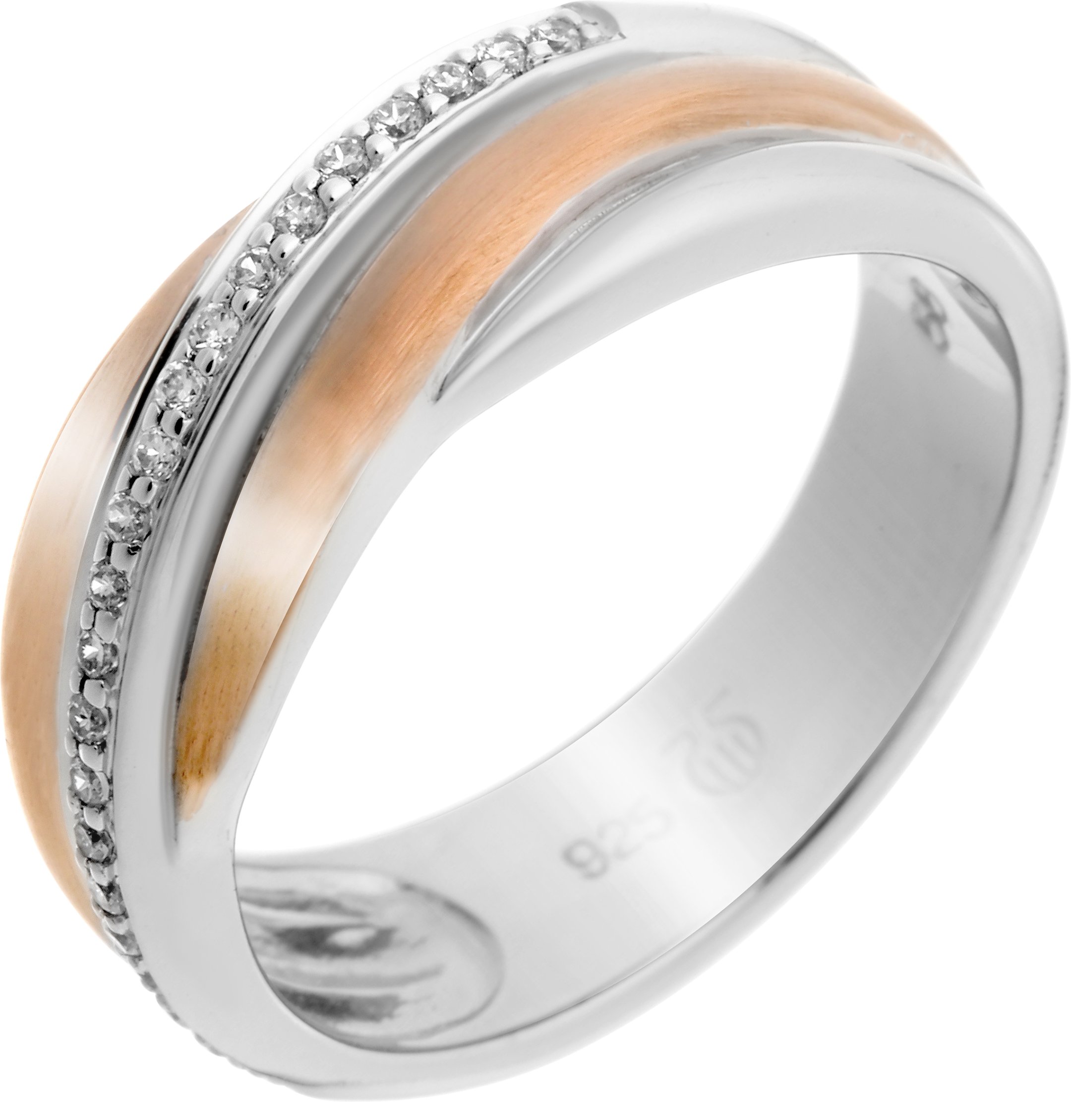 Orphelia Damen-Ring Sterling-Silber 925 – Silber/Rosé ZR-7118