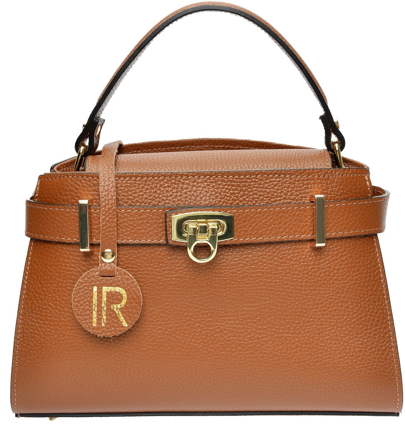 Isabella Rhea Braune Lederhandtasche