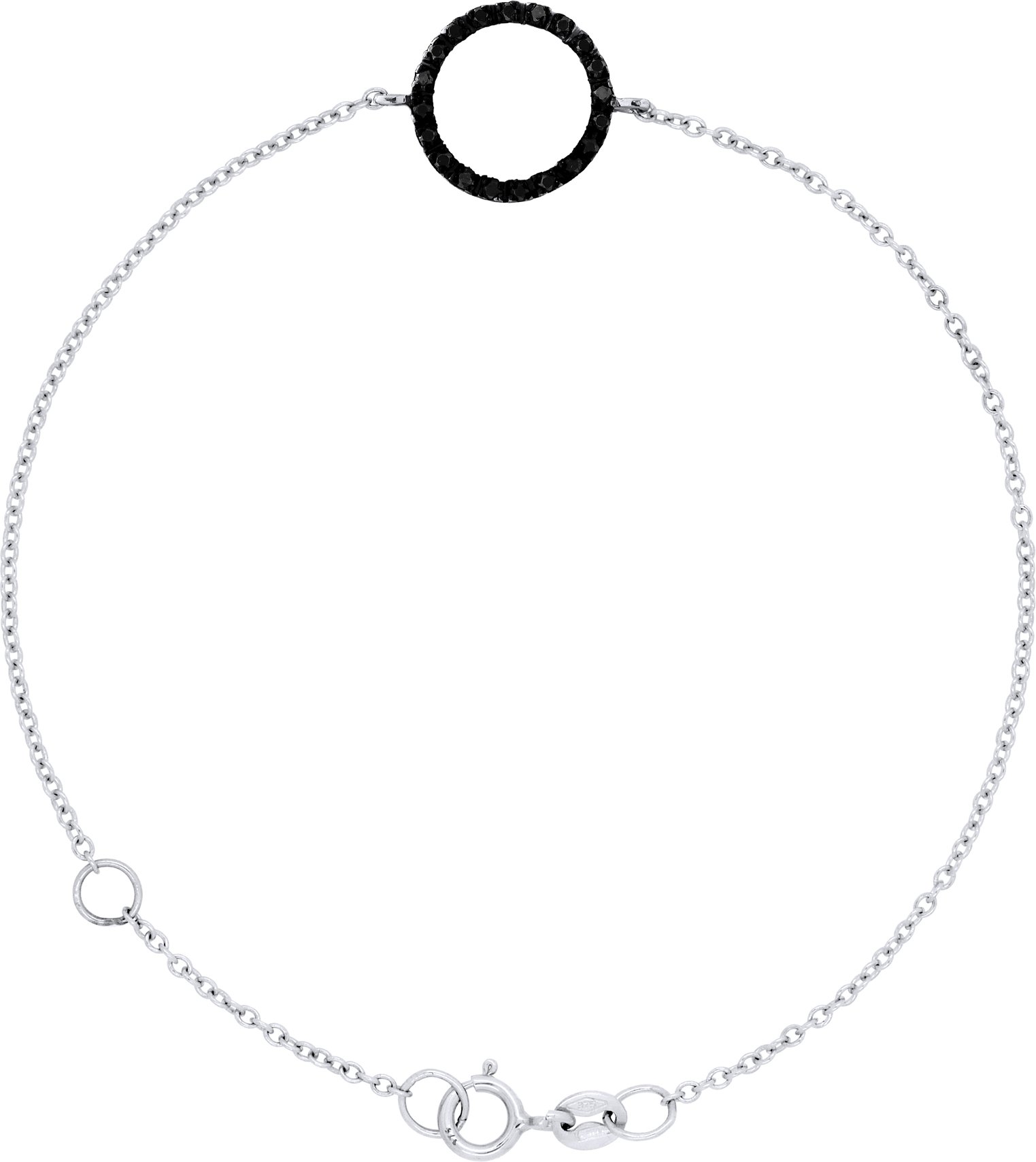 DIADEMA - Armband - Weißgold - Diamanten - Schwarz