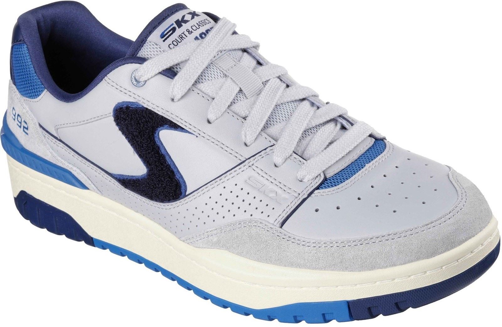 Skechers S-1992 Leder Herren Grau/Blau Standard Sneaker