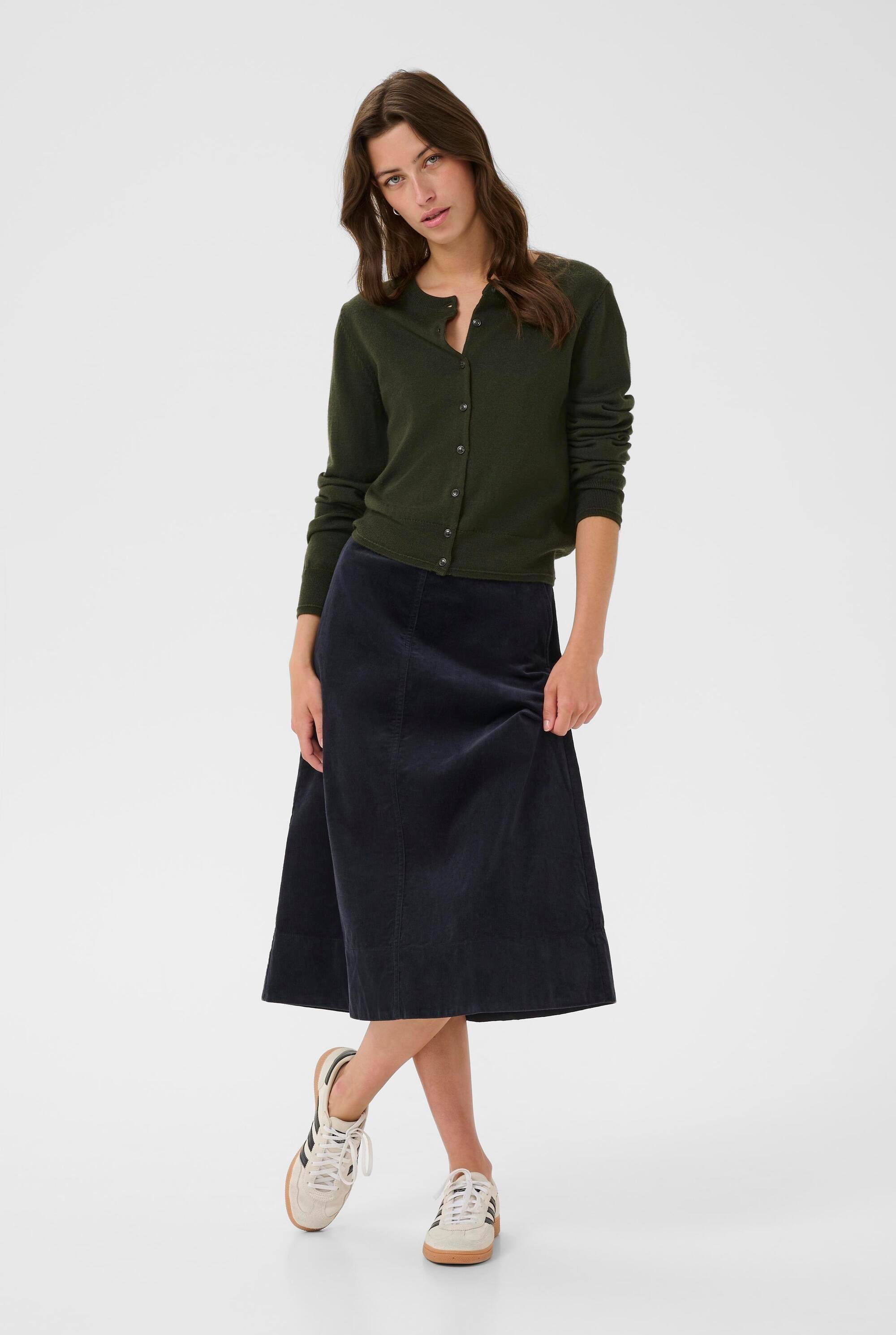 Thumbnail - Strickjacke NoelaniPW Gerade Passform khaki