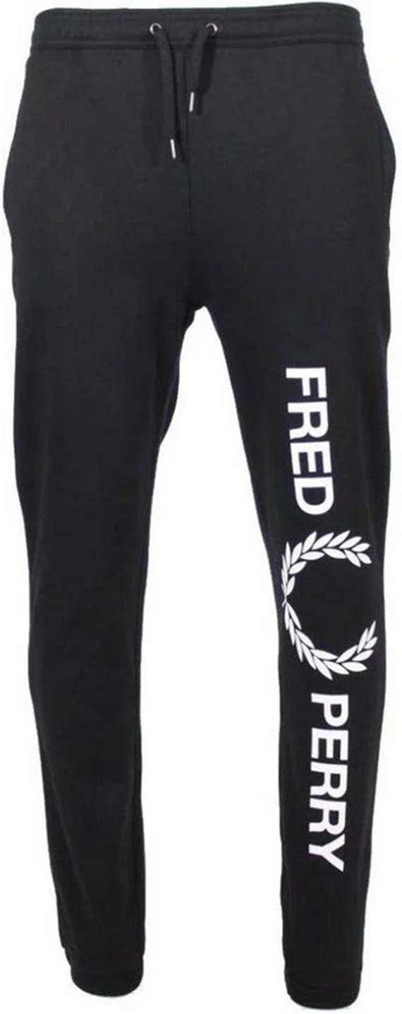 Thumbnail - Fred Perry Herren Jogginghose mit großem Logo (Schwarz)