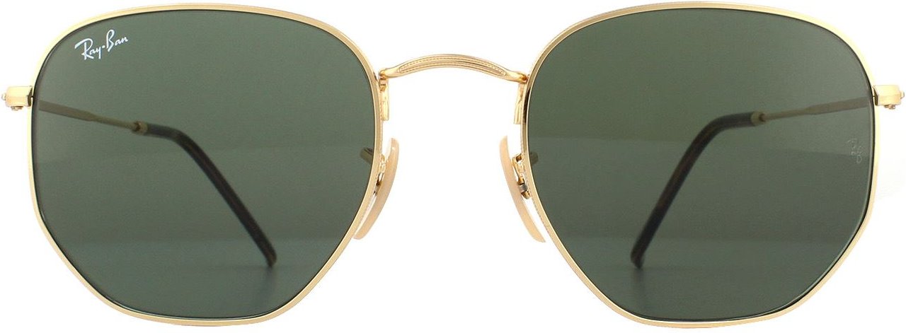 Ray-Ban Sonnenbrille Sechseck 3548N 001 Gold Grün