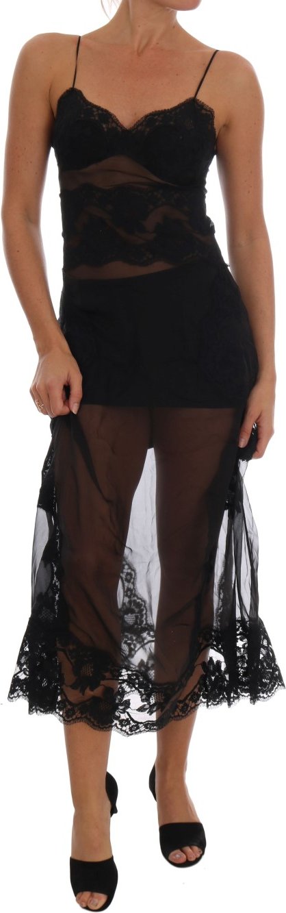 Dolce & Gabbana Mini-robe jaune en dentelle et cristaux pour femme