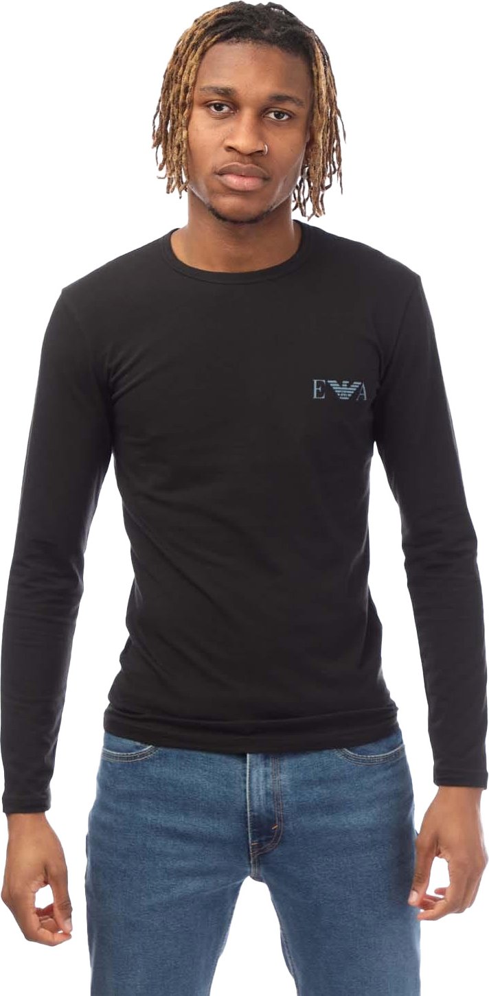 Emporio Armani - T-Shirt für Herren Langärmlig (Schwarz)
