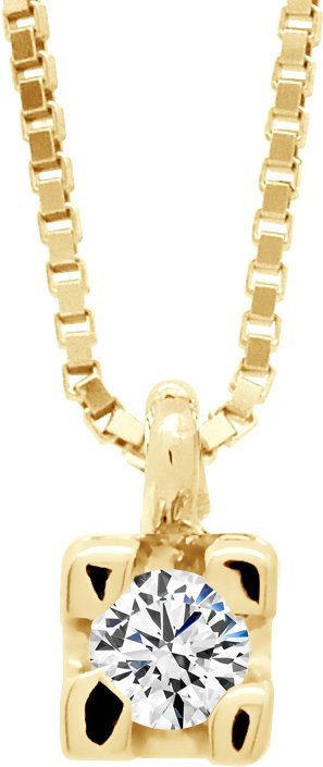 DIADEMA - Halskette mit Diamanten - venezianische Kette aus Gelbgold