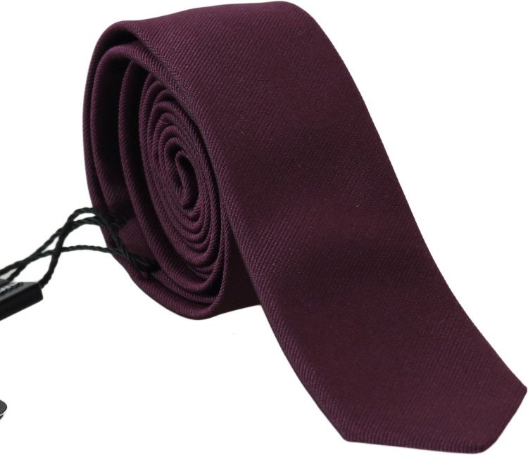 Dolce & Gabbana Lila Seidenmode Slim Krawatte